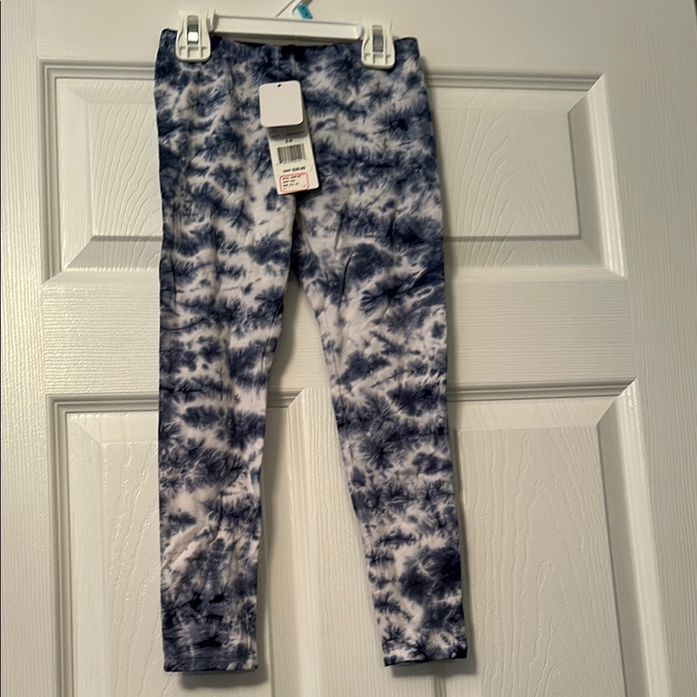 Splendid Navy and White Tie-Dye Leggings
